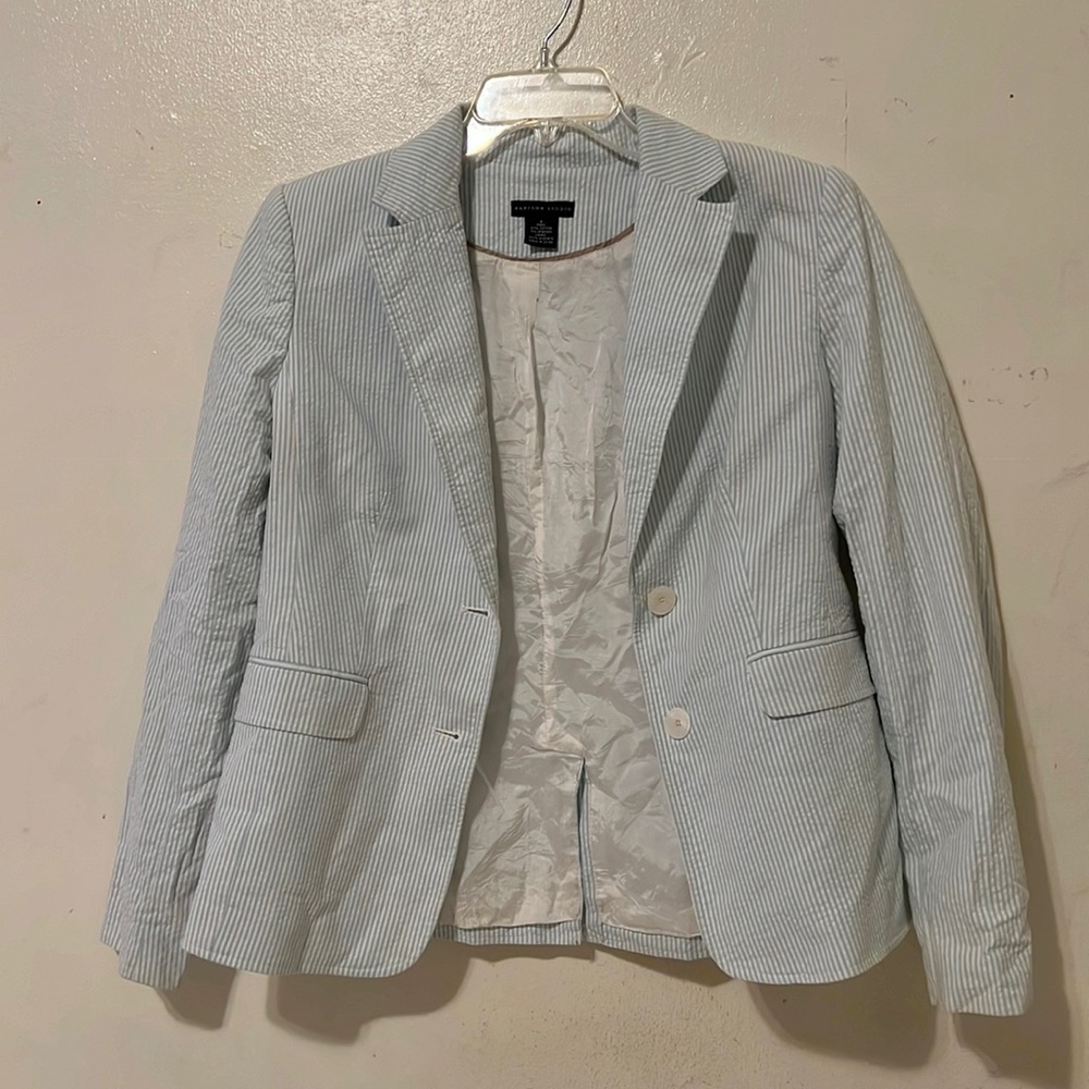 Blue striped blazer